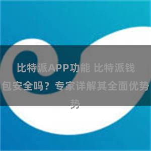 比特派APP功能 比特派钱包安全吗？专家详解其全面优势