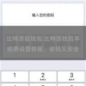 比特派轻钱包 比特派钱包手续费设置教程，省钱又安全