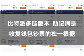 比特派多链版本  助记词是收复钱包钞票的独一根据