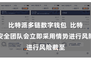 比特派多链数字钱包  比特派的安全团队会立即采用情势进行风险截至
