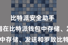 比特派安全助手  用户不错在比特派钱包中存储、发送和罗致比特币
